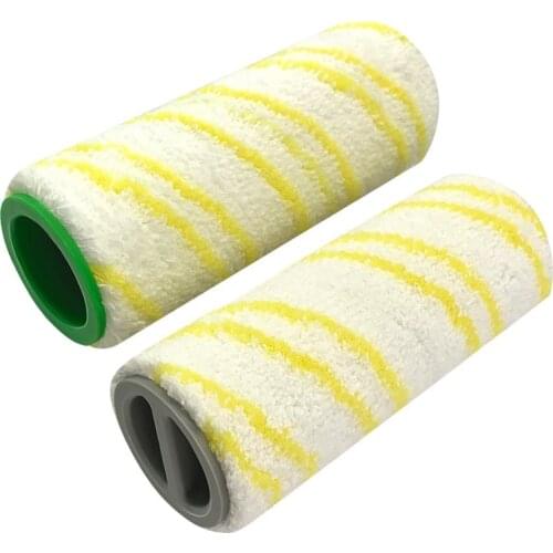 2 Pcs Roller Brush Set Wet Dry Hard Floor Vacuum Cleaner Replacement for Karcher FC3 FC5 Accessories Kit