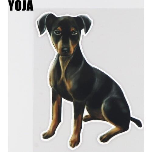 YOJA 13.9×18.5CM Hand Painted Dog Personality Car Stickers Creative Cartoon Decoration Accessories 19B-0040