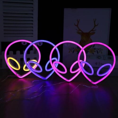 Led Neon Sign Light SMD2835 Indoor Night Light Alien ET Images Mixed Color For Holiday Xmas Party Wedding Table Decorations