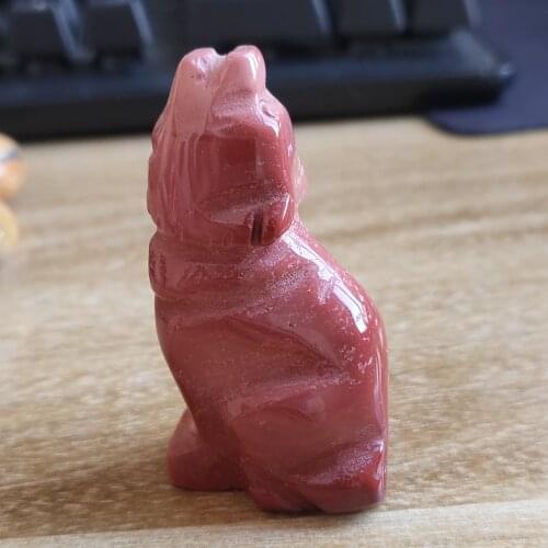 New Product !!!Natural Opal Carved Wolf Shape For Home Decoration