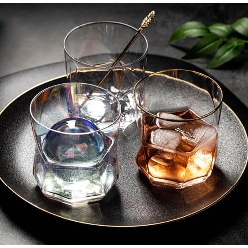 Ins Nordic Style Transparent Whiskey Glass Coffee Mugs Phnom Penh Tea Milk Juice Cup Creative Personality Wine Tumbler Drinkware
