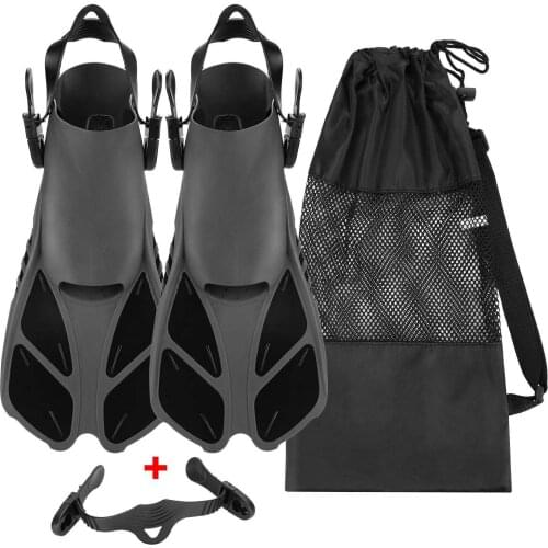 Adjustable Swimming Fins Adult Snorkel Foot Flippers Diving Fins Beginner Water Sports Equipment Portable diving Flippers