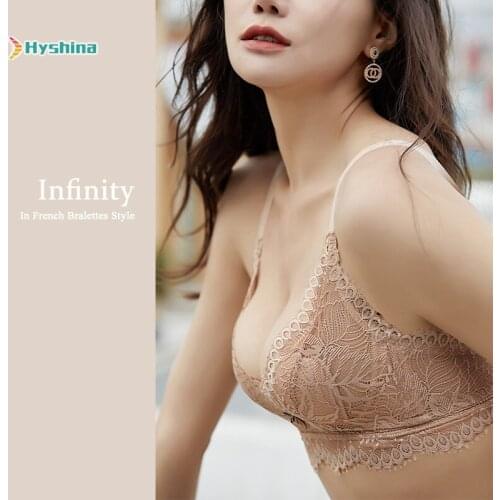 Sexy Lace Bra Underwear Crystal Cup Thin