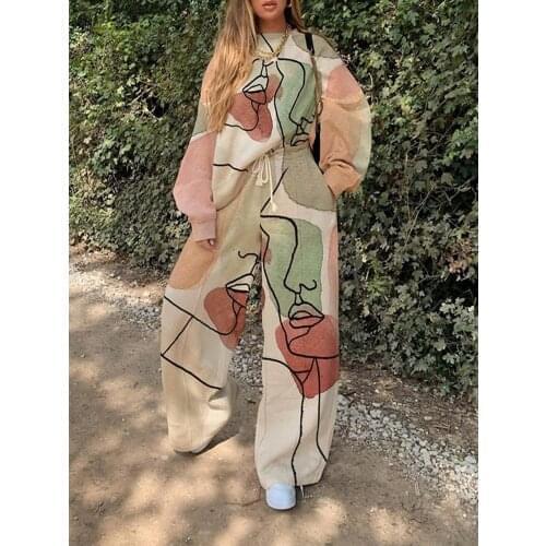 2 Piece Sets Tracksuit Women Casual Streetwear Sweatshirts And Sweatpants Outfits 2020 Oversized Autumn Sportswear Clothes Sets