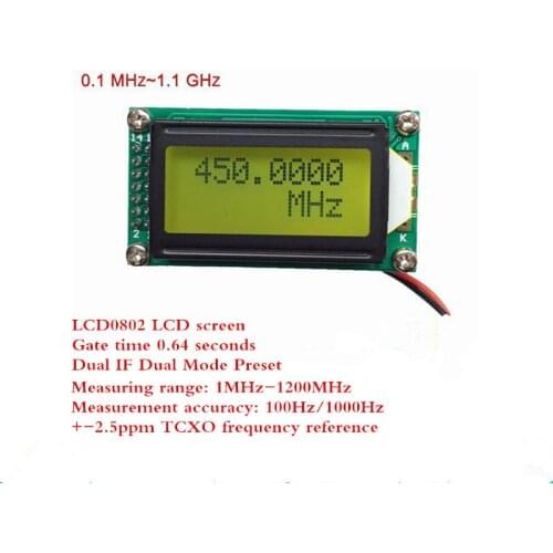 1MHz-1.1GHz RF Frequency Meter Counter Tester Digital LED Frequency Meter For HAM Radio