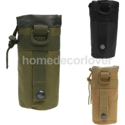 Outdoor Tactical Military Molle Water Bottle Bag Kettle Pouch Holder Green