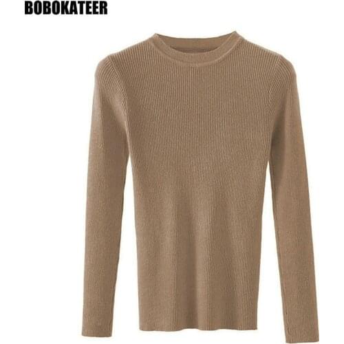 Fall Pink Knitted Sweater Women Clothes Black Korean Pullover Tops Vintage White Winter Thin Woman Sweaters Autumn Jumper 2020