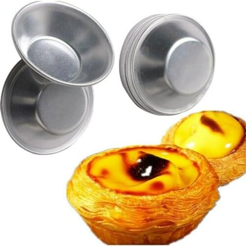 Baking Cupcake Cake 10pcs Egg Tart Mold Cookie Pudding Mould Aluminum