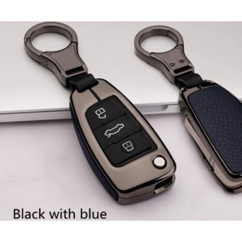 Alloy Leather Car-Styling Auto Protection Key Shell Cover Case For Audi A3 8L 8P A4 B6 B7 B8 C6 4F RS3 Q3 Q7 TT 8L 8V S3 bag