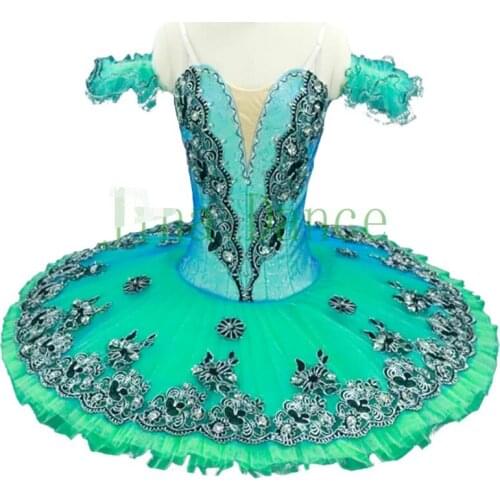 Women Swan Lake Professional Pancake Tutu Raymonda Performance Competition Pallter Tutus Childs green Esmeralda Le Corsaire