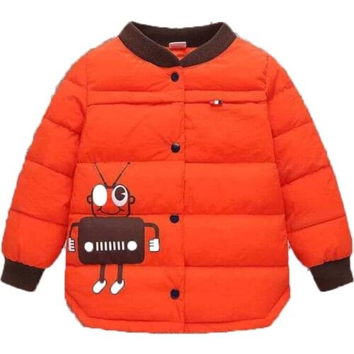 Winter Children Coats Boys Girls Down Cotton Jackets 2021 New Fashion Cartoon Cardigan Windproof Coat 2-10y Warm Kids Outerwear