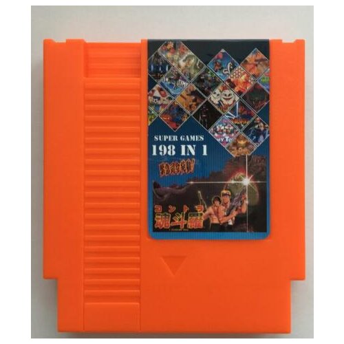 198 in 1 72Pins Game Cartridge for NES Console, Free Dust Sleeve
