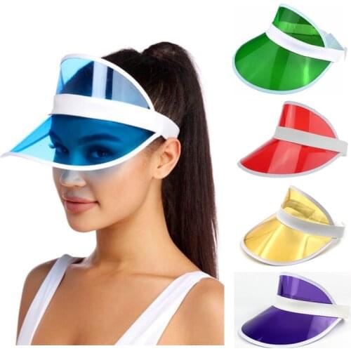 24 pcs/lot Summer holiday Neon rave sun shade retro party cap plastic visor sun hat rave festival fancy dress poker headband