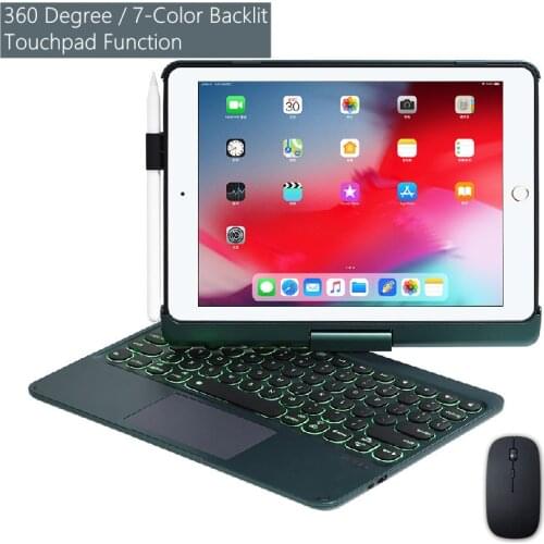 360 Degree Keyboard For iPad 5 6 7 8th 10.2 2020 Teclado For iPad Air 4 3 2 Air Pro 9.7 10.5 Pro 11 2021 2020 2018 Keyboard Case