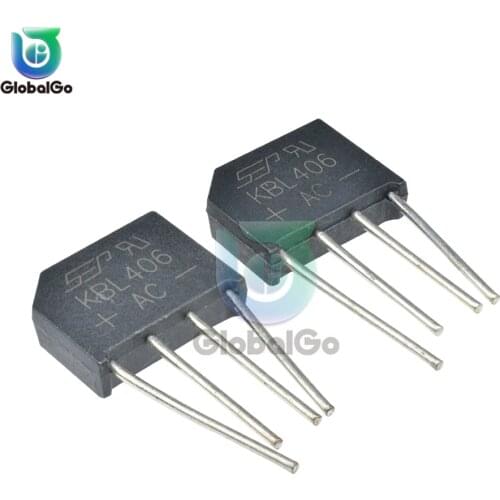 5pcs/Lot 4A 6A 600V 800V 1000V 4PIN Bridge Rectifier Diode KBL608 610 406 410 Power Diode Electronica Componentes
