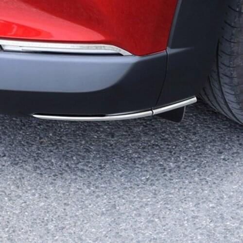 Car Stainless Steel Front and Rear Corner Protection Strips Cover Trim Decorative Car Styling For Mazda Cx-30 Cx30 2020 2021