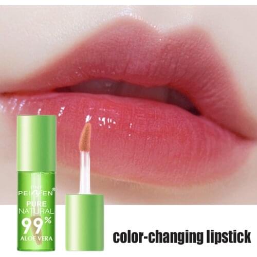 Summer Aloe Vera Lipstick Color Changing Lip Balm Lasting Moisturizing Moisturizing Waterproof Temperature Change Lip Balm 1pc
