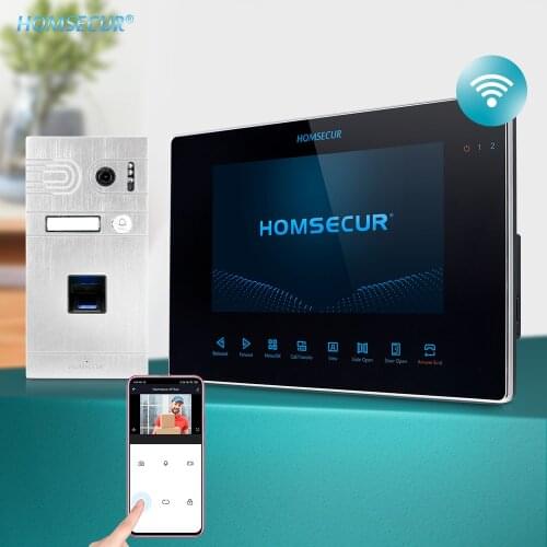 HOMSECUR 7" Hands-free WIFI Video Door Phone Intercom System with Voice Message BC061HD-S+BM719WF-B