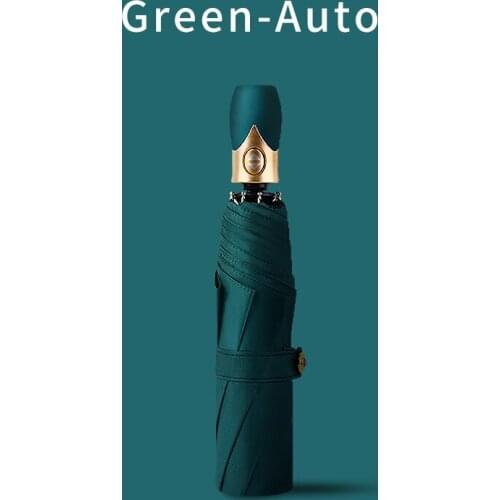 Quality New Automatic Umbrella Rain Women Lovely Folding Umbrellas Windproof Black Coating Anti UV Parasol Womens Umbrella Girl