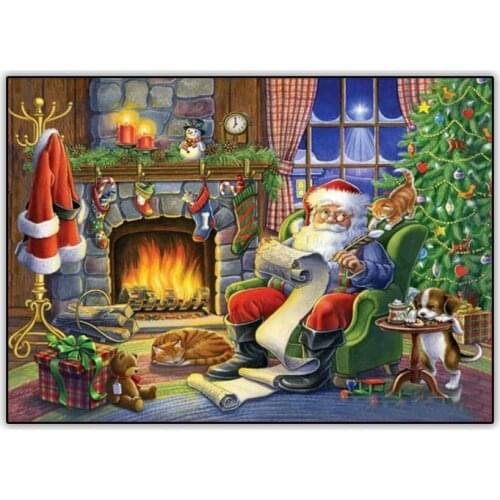 Father Christmas 5d Diamond Painting Kit Full Drill Square Round Diamand Painting Embroidery Art Picture Christmas Decoration