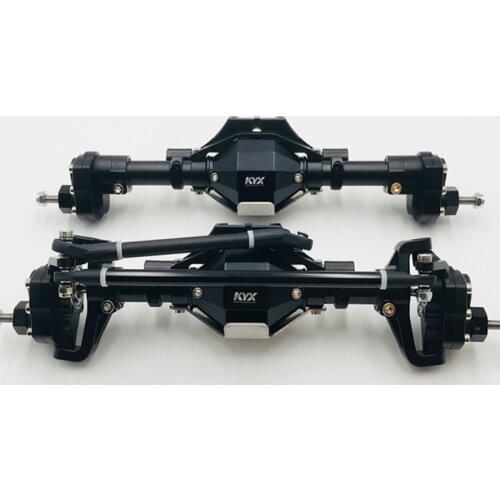 KYX Alumininum CNC widen front and rear axle for Axial SCX-ll 90046(black)