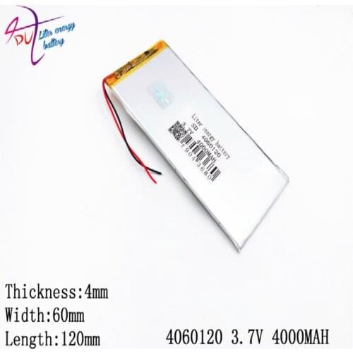 Liter energy battery 4060120 3.7V 4000MAH Polymer lithium batteries Tablet PC Universal Battery Digital Battery