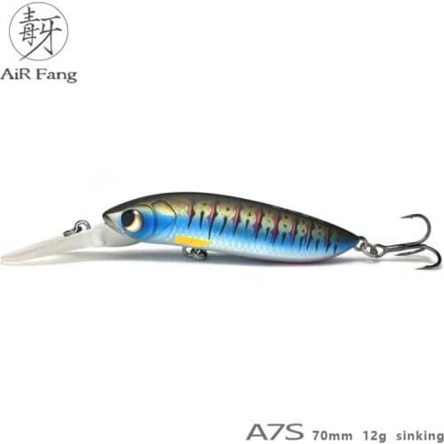 Lurefans Long Shot Fishing Lure Sinking Minnow A7s For Sea Fishing Fishing Tackle 12g 70mm Fake Bait