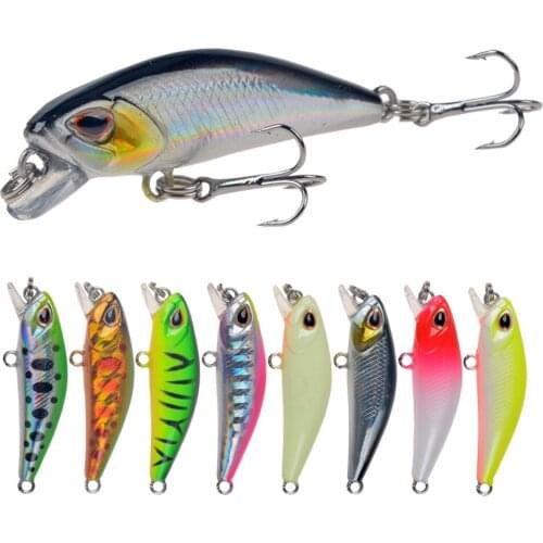 1pcs Mini Minnow Fishing Lures Wobblers 4.5cm 3.5g Sinking Artificial Plastic Hard Bait Crankbait Jerkbait Pesca Bass Tackle