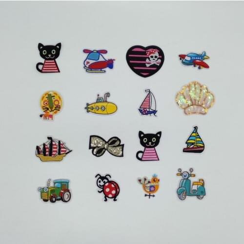 Fashion Cartoon Iron Emblem Hot Sticker Everything For Sewing Applique Stripe Patch DIY Embroidery Clothes Womens accessories
