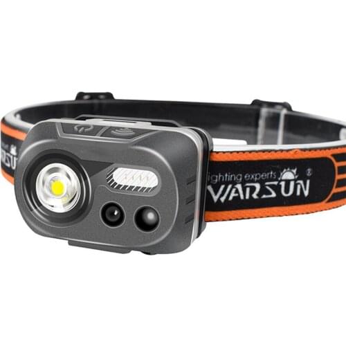 Motion Sense Control Headlight Waterproof Torch Flashlight 3 Modes LED Headlamp Car Repair Light Adjusted 3 Modes Camping Light