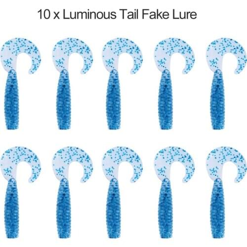 Misurelure MNA-011 Soft Fishing Lure Bait Jigs Lure Artificial Soft Fishing Lures Fake Tail Lure 10 Pieces/Pack