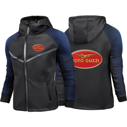 New 2021 Mens Spring and Autumn Moto Guzzi Logo Zipper Jackets Print Sweatshirts Man Cotton Customize Racing Suits Coats Hoodie