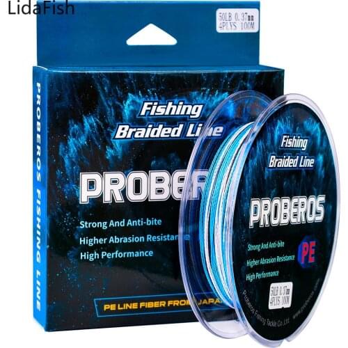 Lidafish 100M Japan Material Braided Fishing Line 4 Strand Multifilament Fishing Line for Carp Fishing Wire 10-100LB