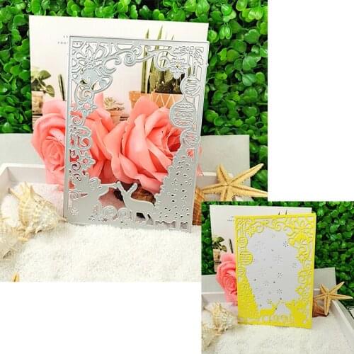 Suitable for Christmas metal cutting mold and DIY scrapbook album 3D greeting card making deer frame 2021 NEW