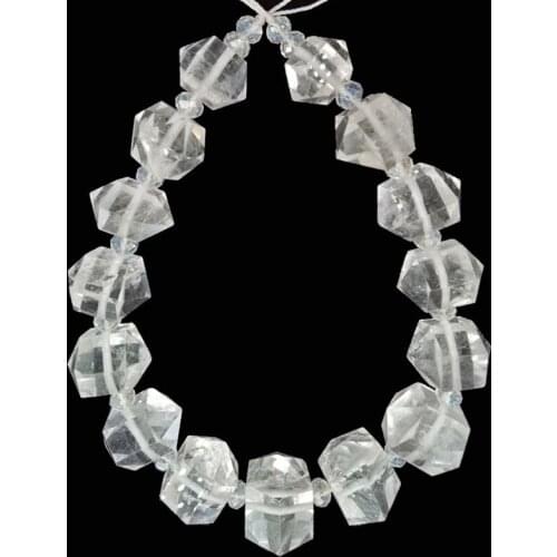 15-25 X18-30mm Gem Natural White Crystal Quartz Follow Shape Faceted Gemstone Pendant for Jewelry DIY Bracelet Necklace