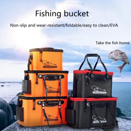 Portable EVA fishing bag foldable live fish box outdoor camping fishing storage bag with oxygen pump live fish box