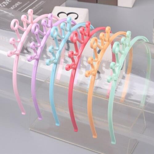 12pcs Plastic ABS Cute Crown Girls Hairbands for Party School Home Ornaments Headbands Cosplay Rabbit Ears GHB025