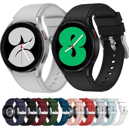 Rubber Strap For Samsung Galaxy Watch 4 classic 46mm 42mm smartwatch Silicone Ridge Sport Bracelet Galaxy Watch 4 44mm 40mm band