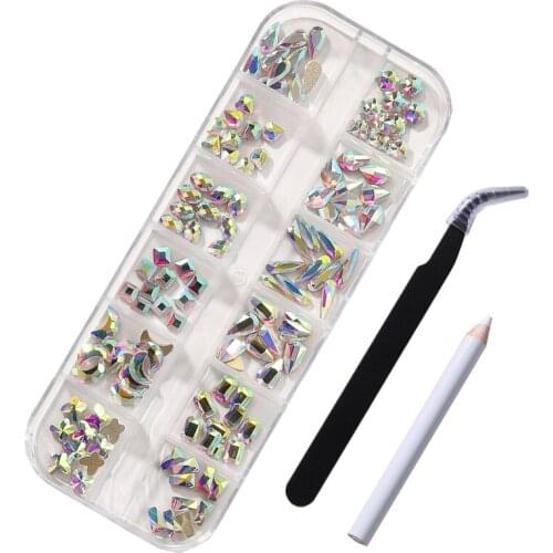 Mix Size Nail Art Rhinestones/glass Stone Non Hotfix Flatback Rhinestones for Nail Art /crystal Rhinestones DIY Decorations Nail