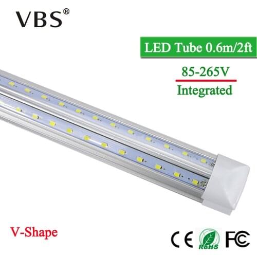 V-Shape LED Tube Lamp 20W T8 Tube 220V LED Bulbs 110V 2000lm Cold/Warm White SMD2835 96Leds Super Bright Led Fluorescent Lights