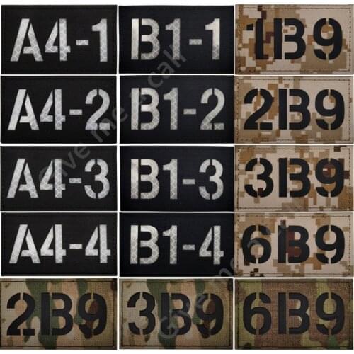 Reflective IR SEAL TEAM Call Sign Patch Trident Cat Head Nylon Military Number Series Tactical Badges For Vest Armband