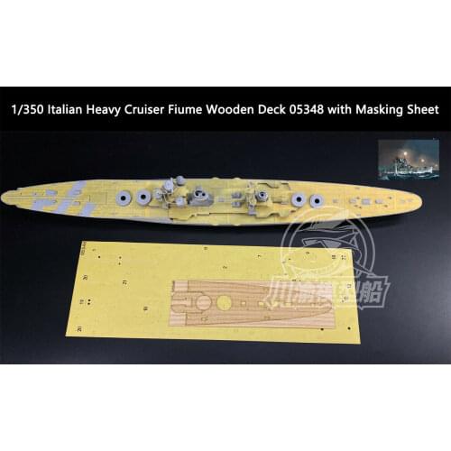 Trumpeter 1/350 Italian Heavy Cruiser Fiume Wooden Deck 05348 with Masking Sheet