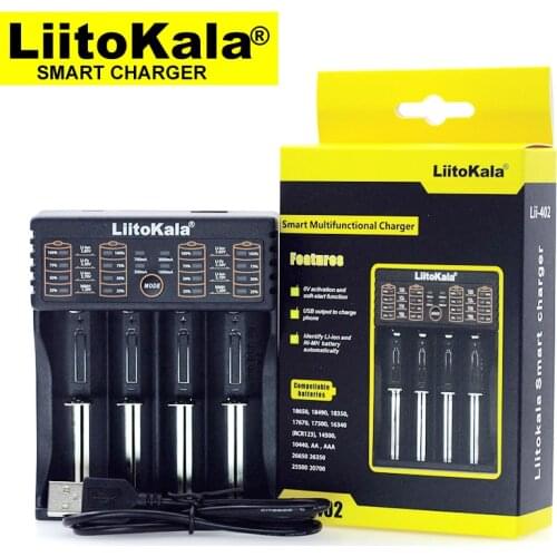 Liitokala Lii-S2 Lii-402 18650 Charger, Charging 18650 1.2V 3.7V 3.2V 18350 26650 NiMH Lithium Battery Charger