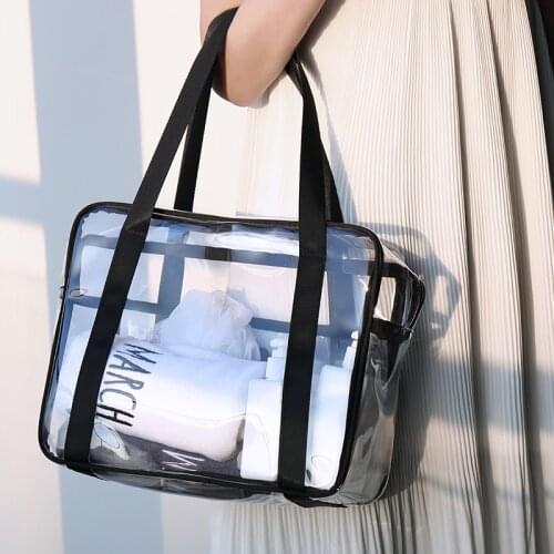 1 PCS Transparent PVC bag travel storage bag beautician cosmetic bag beauty box cosmetics cosmetic bag toiletries storage bag