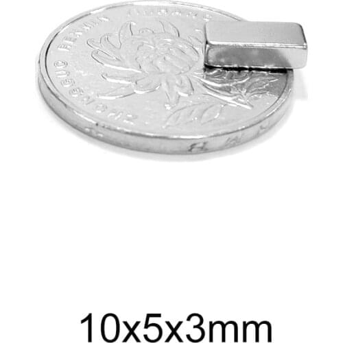 20~300pcs 10x5x3 mm Cuboid Block Magnets 10mm X 5mm Neodymium Magnet Sheet 10x5x3mm Permanent NdFeB Strong Magnet 10*5*3 mm N35