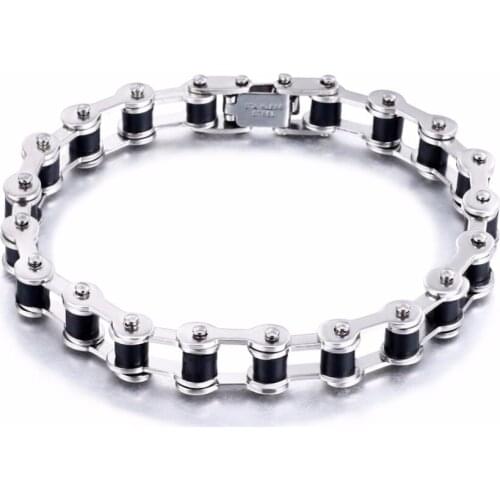 2021 Fashion Jewelry Vintage Stainless Steel Chain Bracelet Men Charm Jewelry Bicycle Chain Shape Cuff Bracelet Pulseras