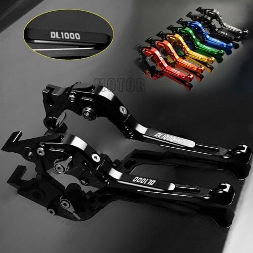 CNC Aluminum Motorcycle Brake Clutch Levers For Suzuki DL1000/V-STROM 2002-2016 Adjustable Foldable Extendable DL 1000 VStrom