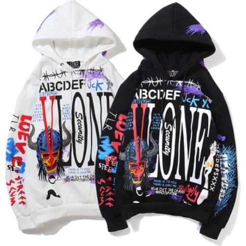 European and American high street skateboard tide brand letter hoodie ins male plus size sweater couple models
