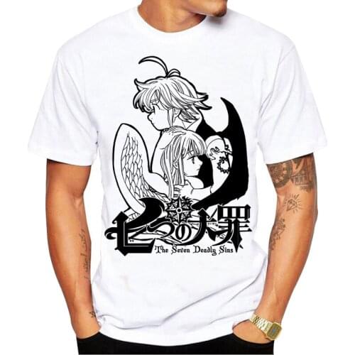 The Seven Deadly Sins T-shirt Mens Summer model Short Sleeve T Shirt for male comfortable top tees