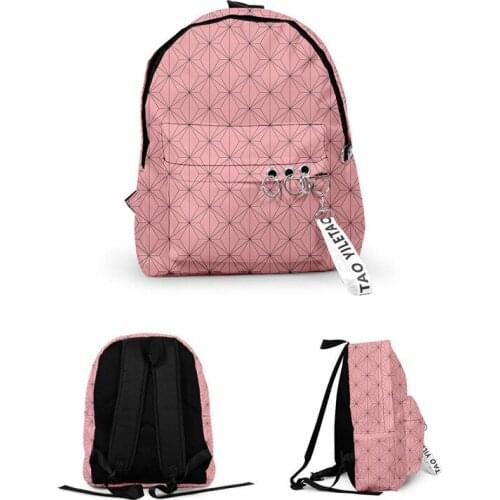 Halloween Anime Demon Slayer Kimetsu no Yaiba Kamado Tanjirou Cosplay Backpack Agatsuma Zenitsu Oxford Zipper Shoulder Bag
